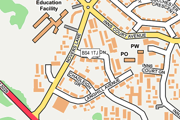 BS4 1TJ map - OS OpenMap – Local (Ordnance Survey) BS4 1TJ map - OS OpenMap – Local (Ordnance Survey)