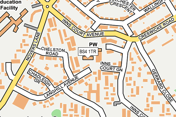 BS4 1TR map - OS OpenMap – Local (Ordnance Survey) BS4 1TR map - OS OpenMap – Local (Ordnance Survey)