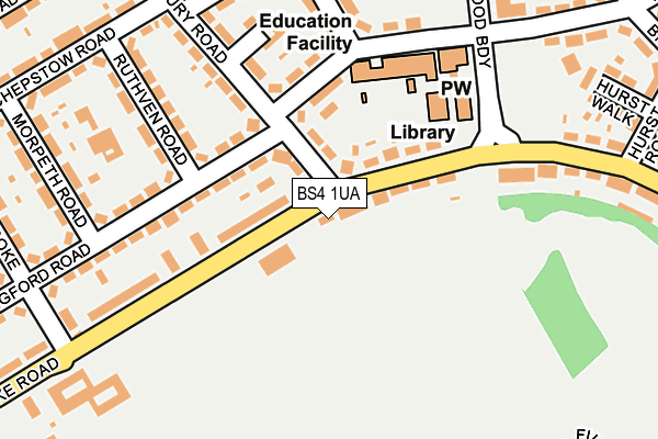 BS4 1UA map - OS OpenMap – Local (Ordnance Survey) BS4 1UA map - OS OpenMap – Local (Ordnance Survey)
