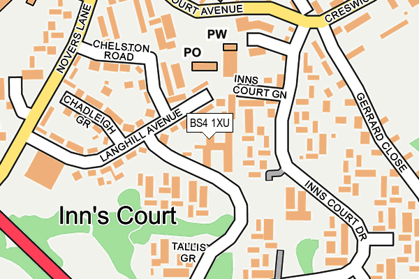 BS4 1XU map - OS OpenMap – Local (Ordnance Survey) BS4 1XU map - OS OpenMap – Local (Ordnance Survey)