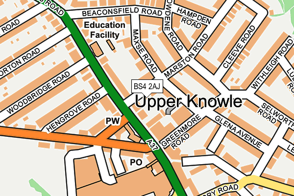 BS4 2AJ map - OS OpenMap – Local (Ordnance Survey) BS4 2AJ map - OS OpenMap – Local (Ordnance Survey)