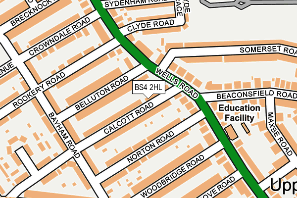 BS4 2HL map - OS OpenMap – Local (Ordnance Survey) BS4 2HL map - OS OpenMap – Local (Ordnance Survey)