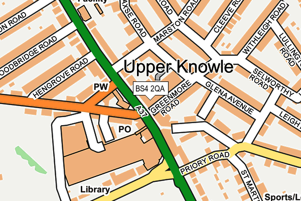 BS4 2QA map - OS OpenMap – Local (Ordnance Survey) BS4 2QA map - OS OpenMap – Local (Ordnance Survey)