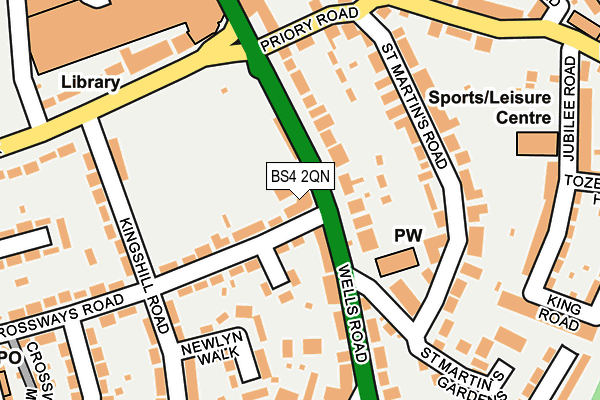 BS4 2QN map - OS OpenMap – Local (Ordnance Survey) BS4 2QN map - OS OpenMap – Local (Ordnance Survey)