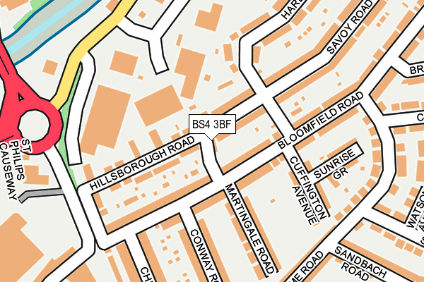 BS4 3BF map - OS OpenMap – Local (Ordnance Survey) BS4 3BF map - OS OpenMap – Local (Ordnance Survey)