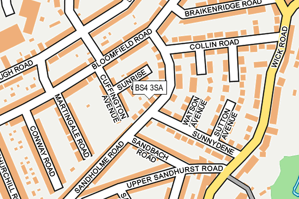 BS4 3SA map - OS OpenMap – Local (Ordnance Survey) BS4 3SA map - OS OpenMap – Local (Ordnance Survey)