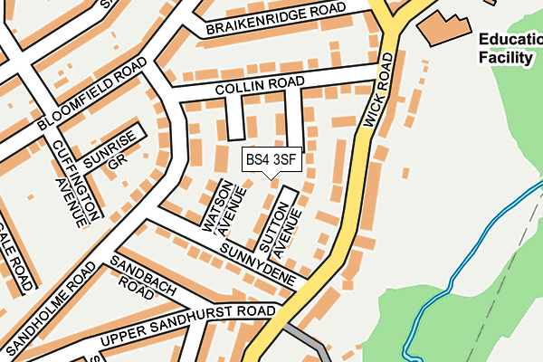 BS4 3SF map - OS OpenMap – Local (Ordnance Survey) BS4 3SF map - OS OpenMap – Local (Ordnance Survey)