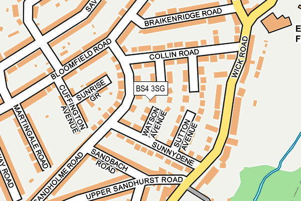 BS4 3SG map - OS OpenMap – Local (Ordnance Survey) BS4 3SG map - OS OpenMap – Local (Ordnance Survey)