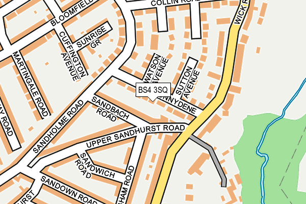 BS4 3SQ map - OS OpenMap – Local (Ordnance Survey) BS4 3SQ map - OS OpenMap – Local (Ordnance Survey)