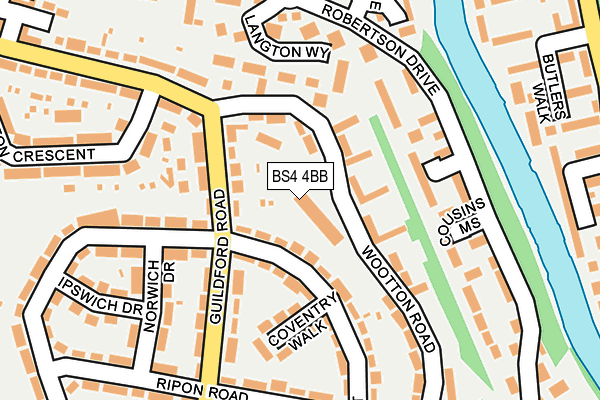 BS4 4BB map - OS OpenMap – Local (Ordnance Survey) BS4 4BB map - OS OpenMap – Local (Ordnance Survey)