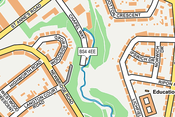 BS4 4EE map - OS OpenMap – Local (Ordnance Survey) BS4 4EE map - OS OpenMap – Local (Ordnance Survey)