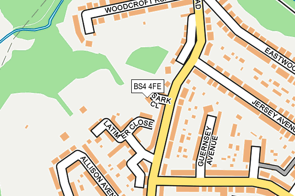 BS4 4FE map - OS OpenMap – Local (Ordnance Survey) BS4 4FE map - OS OpenMap – Local (Ordnance Survey)