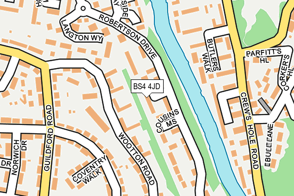 BS4 4JD map - OS OpenMap – Local (Ordnance Survey) BS4 4JD map - OS OpenMap – Local (Ordnance Survey)