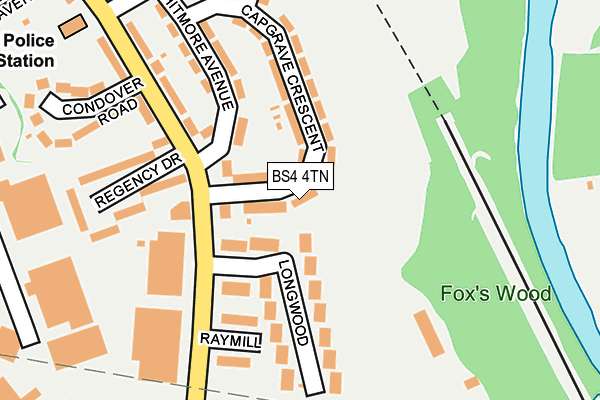 BS4 4TN map - OS OpenMap – Local (Ordnance Survey) BS4 4TN map - OS OpenMap – Local (Ordnance Survey)