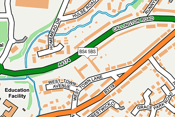 BS4 5BS map - OS OpenMap – Local (Ordnance Survey) BS4 5BS map - OS OpenMap – Local (Ordnance Survey)