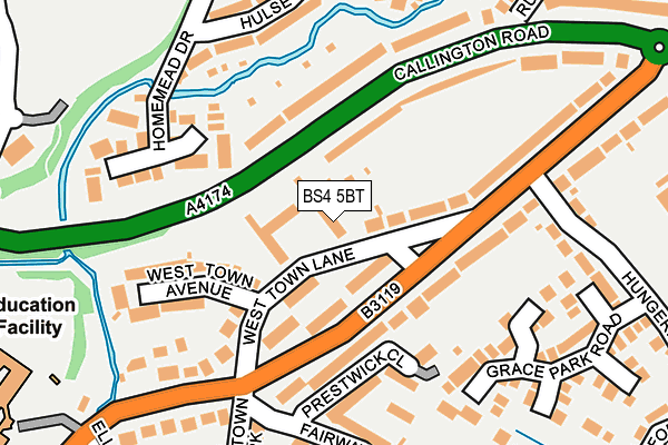 BS4 5BT map - OS OpenMap – Local (Ordnance Survey) BS4 5BT map - OS OpenMap – Local (Ordnance Survey)