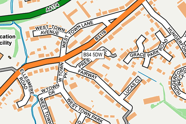 BS4 5DW map - OS OpenMap – Local (Ordnance Survey) BS4 5DW map - OS OpenMap – Local (Ordnance Survey)
