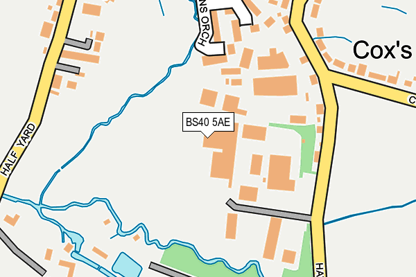 BS40 5AE map - OS OpenMap – Local (Ordnance Survey) BS40 5AE map - OS OpenMap – Local (Ordnance Survey)