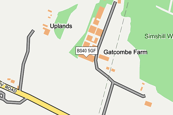 BS40 5GF map - OS OpenMap – Local (Ordnance Survey)