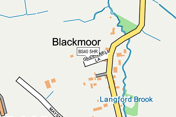 BS40 5HR map - OS OpenMap – Local (Ordnance Survey) BS40 5HR map - OS OpenMap – Local (Ordnance Survey)