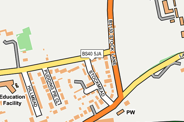 BS40 5JA map - OS OpenMap – Local (Ordnance Survey) BS40 5JA map - OS OpenMap – Local (Ordnance Survey)