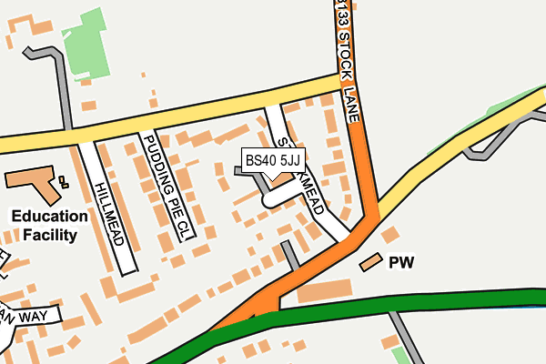 BS40 5JJ map - OS OpenMap – Local (Ordnance Survey) BS40 5JJ map - OS OpenMap – Local (Ordnance Survey)