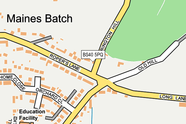 BS40 5PQ map - OS OpenMap – Local (Ordnance Survey) BS40 5PQ map - OS OpenMap – Local (Ordnance Survey)