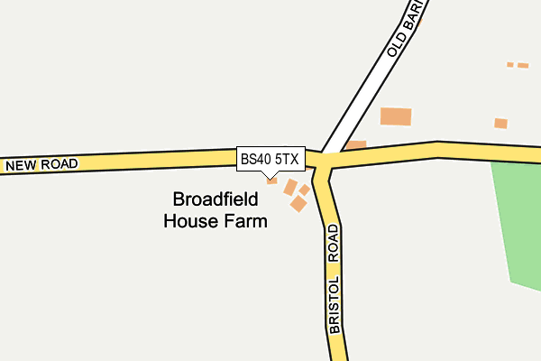 BS40 5TX map - OS OpenMap – Local (Ordnance Survey) BS40 5TX map - OS OpenMap – Local (Ordnance Survey)