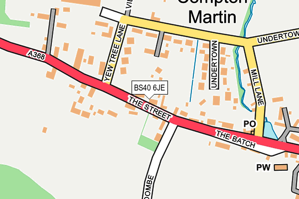BS40 6JE map - OS OpenMap – Local (Ordnance Survey) BS40 6JE map - OS OpenMap – Local (Ordnance Survey)