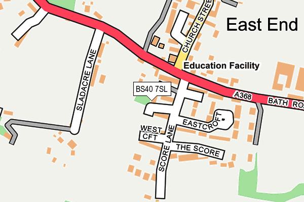 BS40 7SL map - OS OpenMap – Local (Ordnance Survey) BS40 7SL map - OS OpenMap – Local (Ordnance Survey)