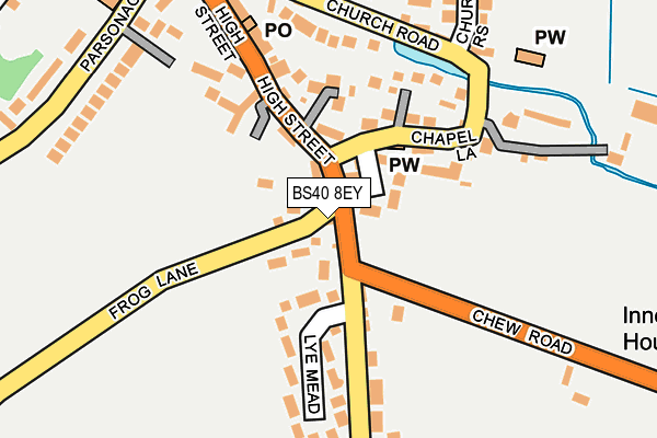 BS40 8EY map - OS OpenMap – Local (Ordnance Survey) BS40 8EY map - OS OpenMap – Local (Ordnance Survey)