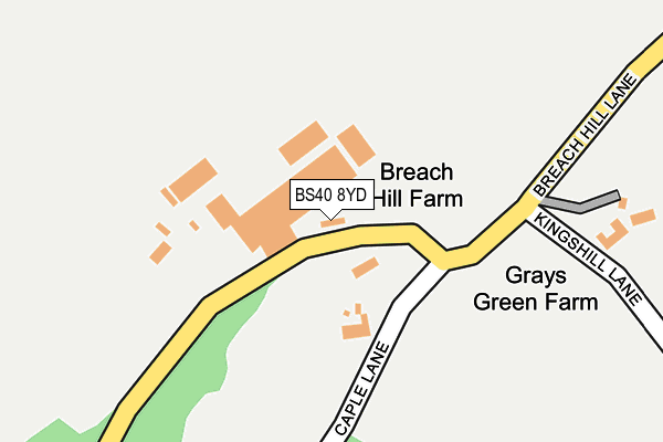 BS40 8YD map - OS OpenMap – Local (Ordnance Survey) BS40 8YD map - OS OpenMap – Local (Ordnance Survey)
