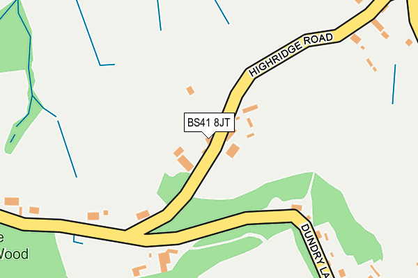 BS41 8JT map - OS OpenMap – Local (Ordnance Survey) BS41 8JT map - OS OpenMap – Local (Ordnance Survey)