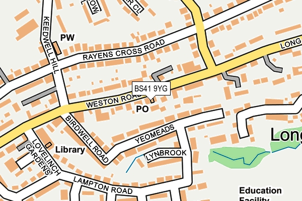 BS41 9YG map - OS OpenMap – Local (Ordnance Survey) BS41 9YG map - OS OpenMap – Local (Ordnance Survey)