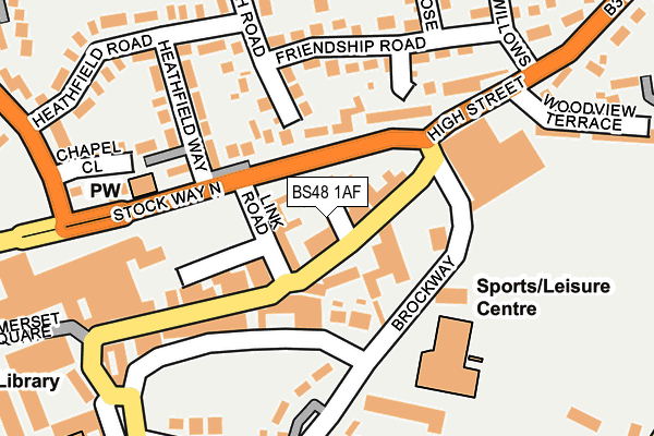 BS48 1AF map - OS OpenMap – Local (Ordnance Survey) BS48 1AF map - OS OpenMap – Local (Ordnance Survey)
