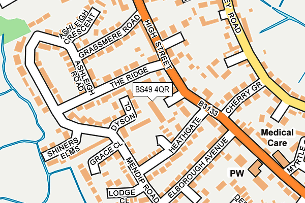 BS49 4QR map - OS OpenMap – Local (Ordnance Survey) BS49 4QR map - OS OpenMap – Local (Ordnance Survey)