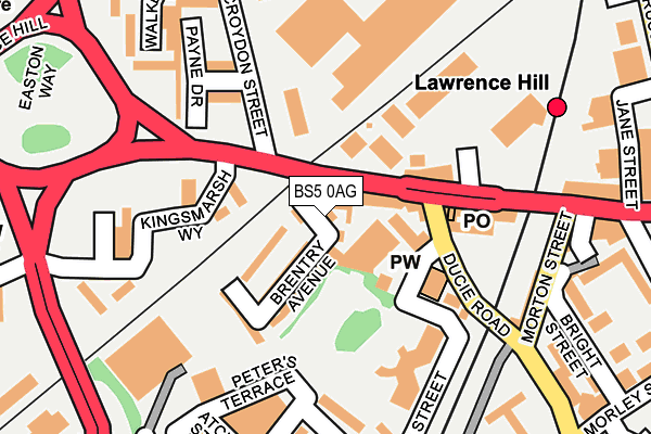 BS5 0AG map - OS OpenMap – Local (Ordnance Survey)