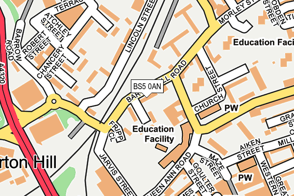 BS5 0AN map - OS OpenMap – Local (Ordnance Survey)