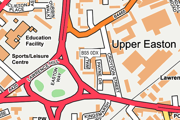 BS5 0DX map - OS OpenMap – Local (Ordnance Survey) BS5 0DX map - OS OpenMap – Local (Ordnance Survey)