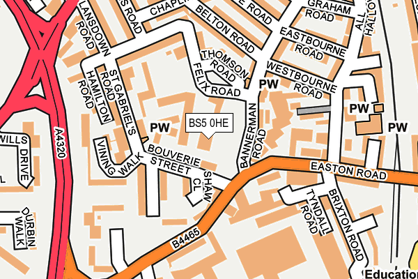 BS5 0HE map - OS OpenMap – Local (Ordnance Survey) BS5 0HE map - OS OpenMap – Local (Ordnance Survey)