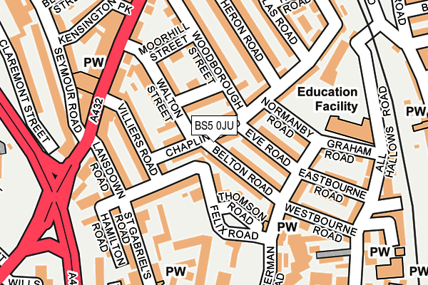 BS5 0JU map - OS OpenMap – Local (Ordnance Survey) BS5 0JU map - OS OpenMap – Local (Ordnance Survey)