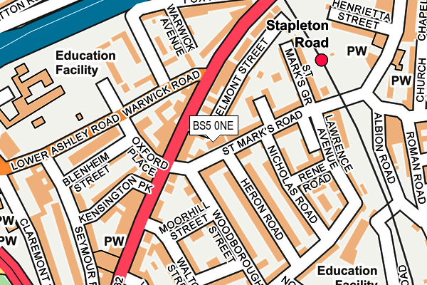 BS5 0NE map - OS OpenMap – Local (Ordnance Survey) BS5 0NE map - OS OpenMap – Local (Ordnance Survey)