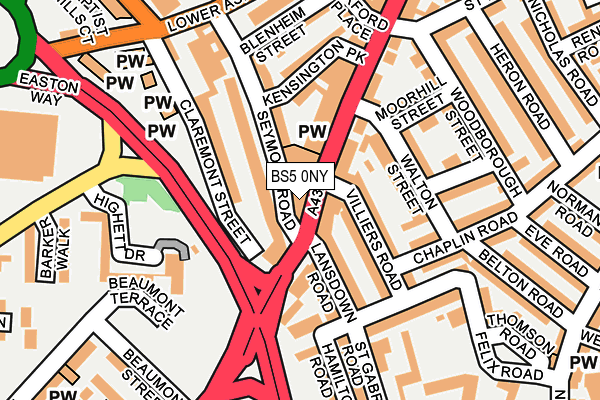 BS5 0NY map - OS OpenMap – Local (Ordnance Survey) BS5 0NY map - OS OpenMap – Local (Ordnance Survey)
