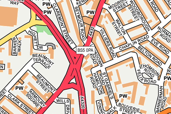 BS5 0PA map - OS OpenMap – Local (Ordnance Survey) BS5 0PA map - OS OpenMap – Local (Ordnance Survey)