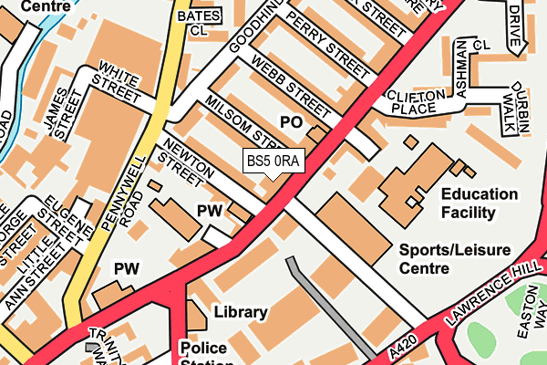 BS5 0RA map - OS OpenMap – Local (Ordnance Survey) BS5 0RA map - OS OpenMap – Local (Ordnance Survey)
