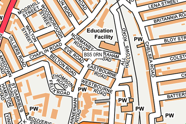 BS5 0RN map - OS OpenMap – Local (Ordnance Survey) BS5 0RN map - OS OpenMap – Local (Ordnance Survey)