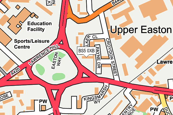 BS5 0XB map - OS OpenMap – Local (Ordnance Survey) BS5 0XB map - OS OpenMap – Local (Ordnance Survey)