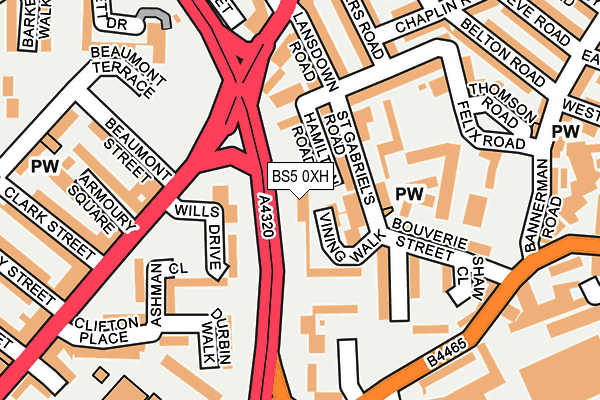 BS5 0XH map - OS OpenMap – Local (Ordnance Survey) BS5 0XH map - OS OpenMap – Local (Ordnance Survey)