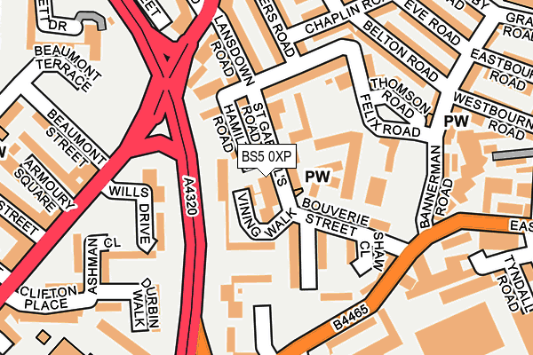 BS5 0XP map - OS OpenMap – Local (Ordnance Survey) BS5 0XP map - OS OpenMap – Local (Ordnance Survey)