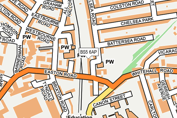 BS5 6AP map - OS OpenMap – Local (Ordnance Survey) BS5 6AP map - OS OpenMap – Local (Ordnance Survey)